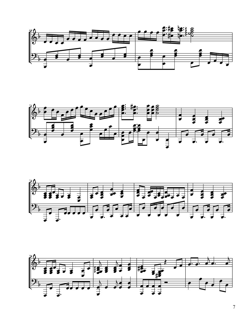 Page 7 of Sheet music PDF Senbonzakura Sheet Piano - ThVocaloid21 -5-
