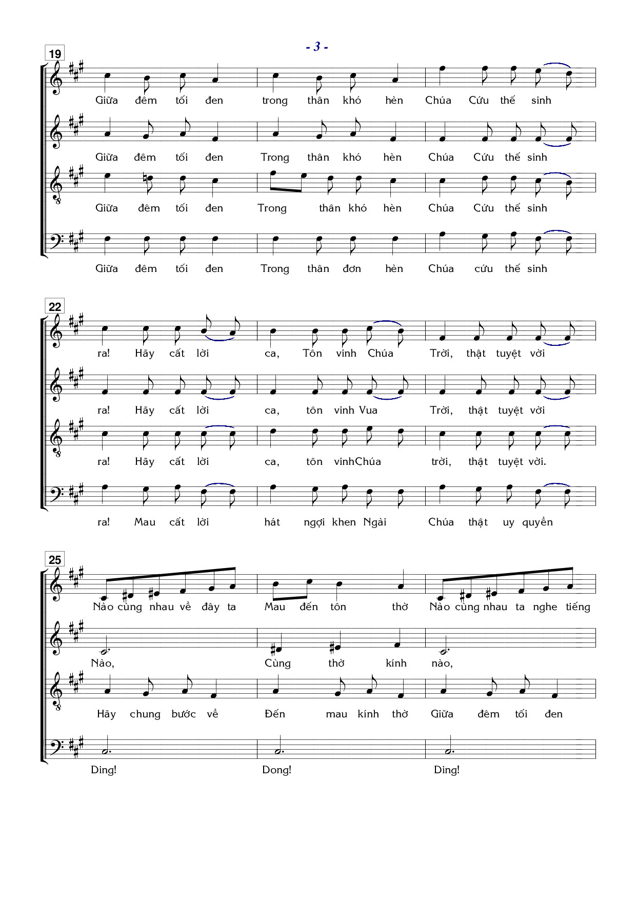 Page 3 of Sheet music PDF Tiếng Chuông Sinh Nhật - Nguyễn Bách