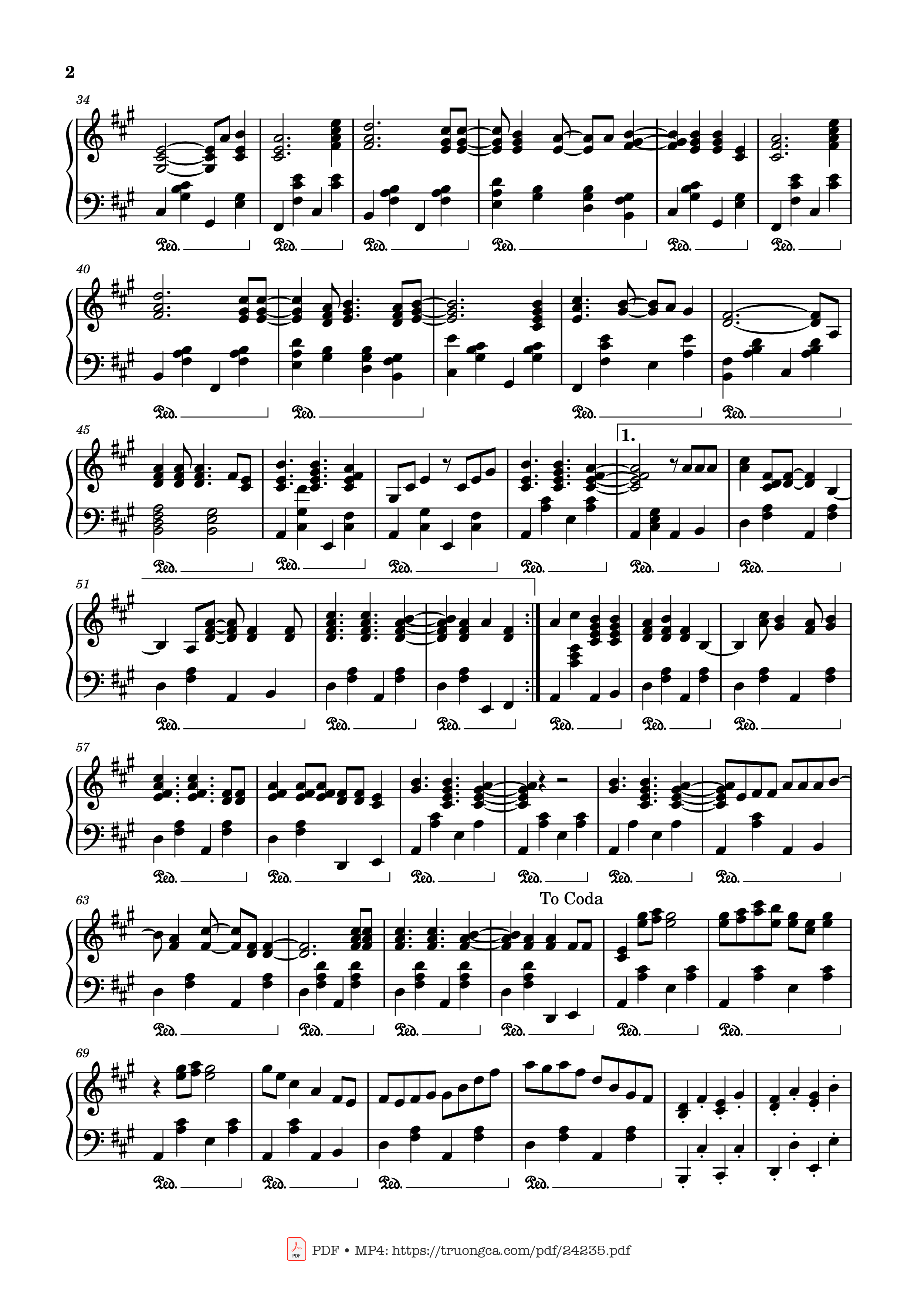 Page 2 of Sheet music PDF Driving home for Christmas Sheet Piano - OliverKmusic