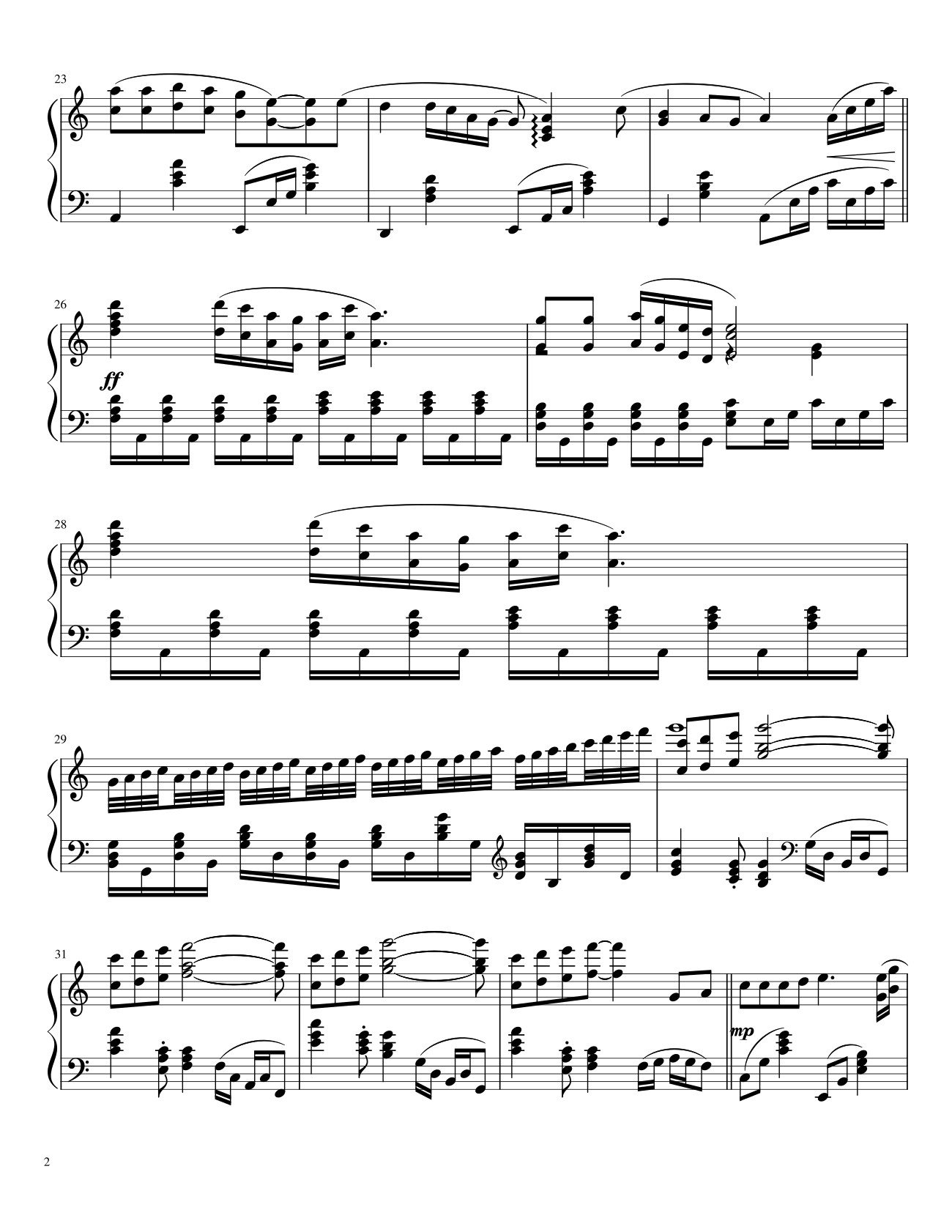 Page 2 of Sheet music PDF Người Tình Mùa Đông Sheet Piano - Minhjirachi