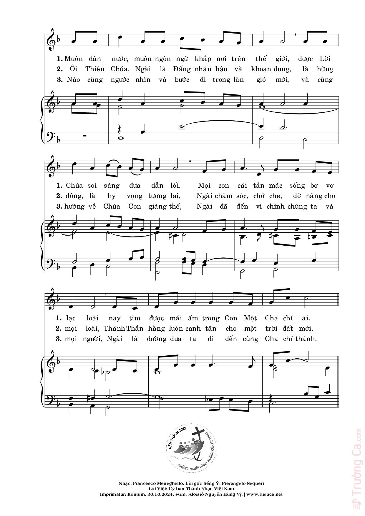 Page 2 of Sheet music PDF Những Người Hành Hương Của Hy Vọng - Ubtn. Vn