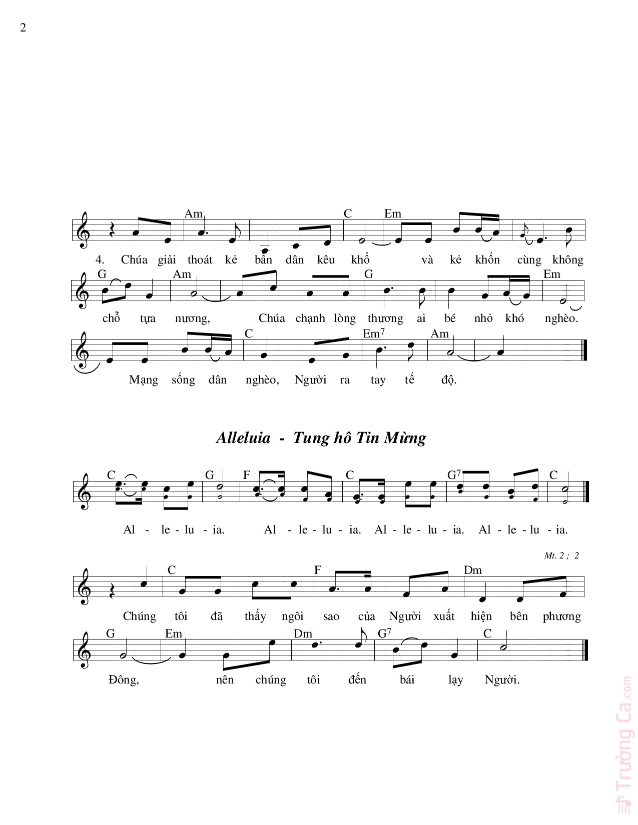 Lạy Chúa muôn dân nước sẽ thờ lạy Ngài, Trang 2