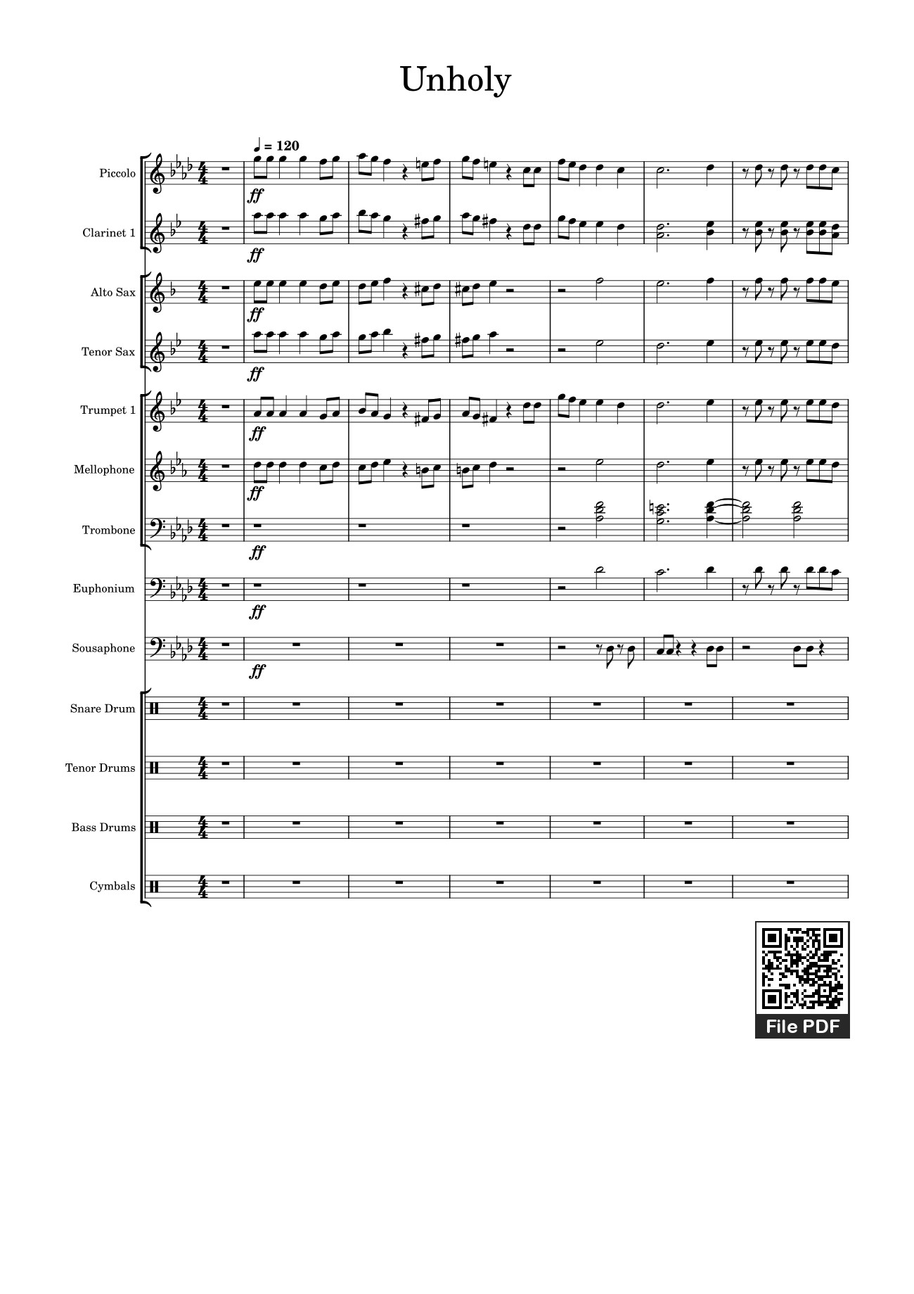 Page 1 of Sheet music PDF Unholy - Kim Petras