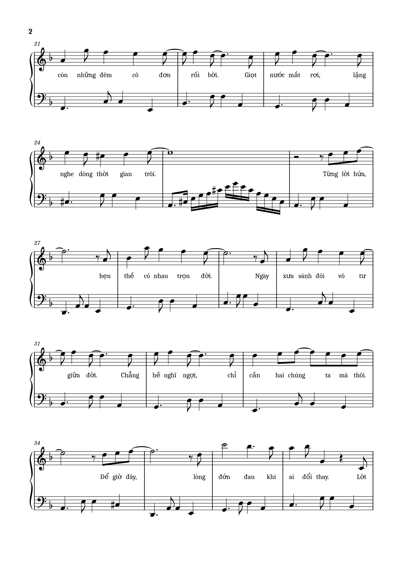 Page 2 of Sheet music PDF Người hãy quên em đi Sheet Piano - Khắc Hưng