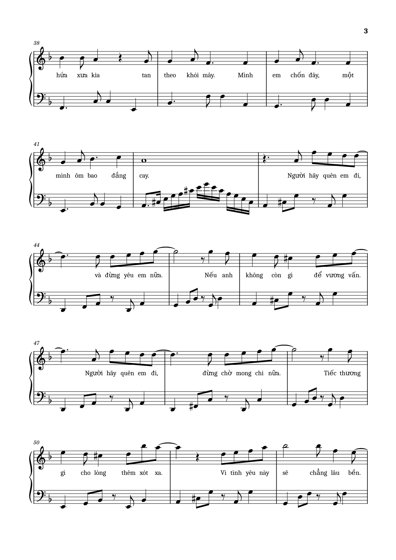 Page 3 of Sheet music PDF Người hãy quên em đi Sheet Piano - Khắc Hưng