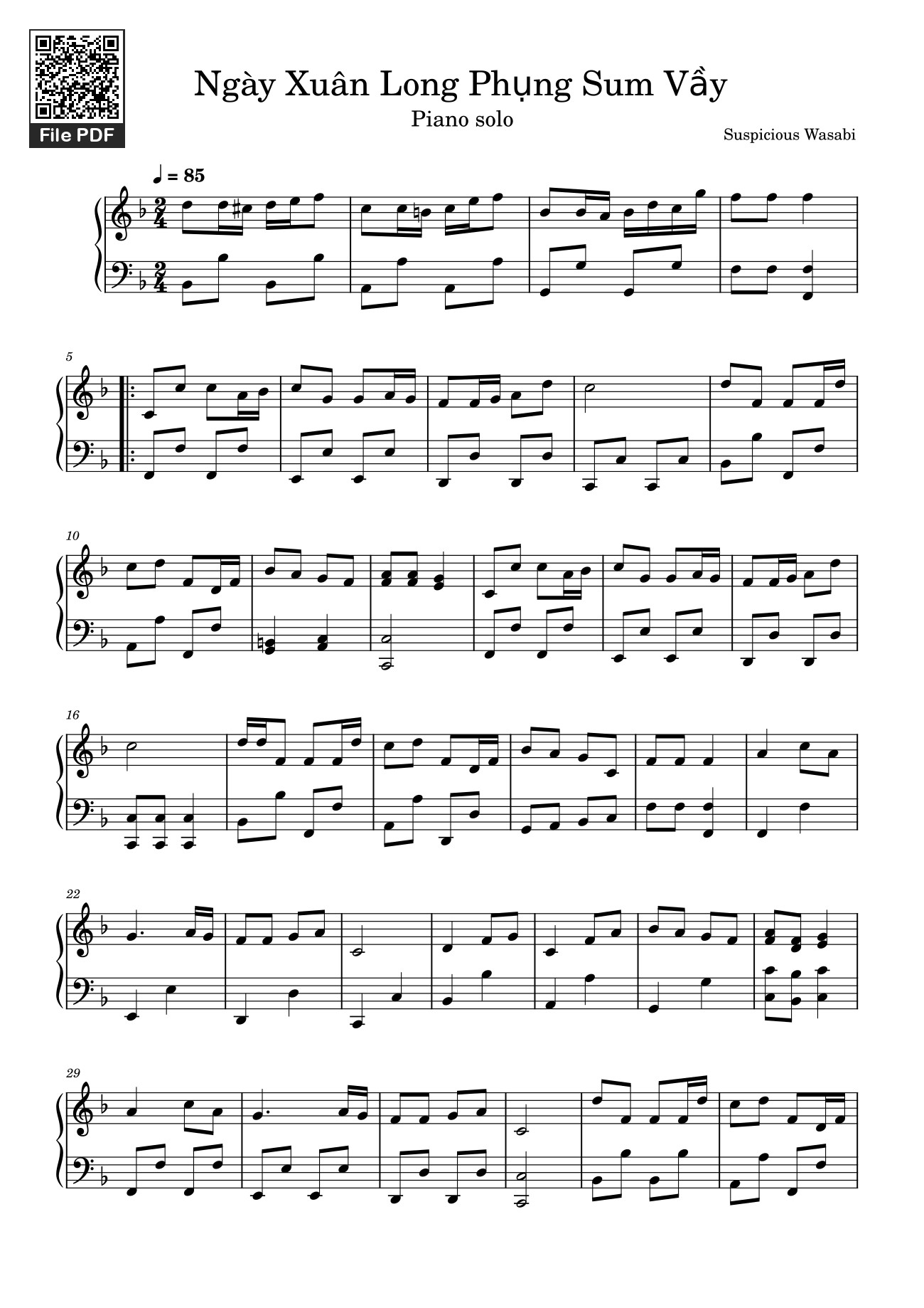 Sheet PDF of Ngày Xuân Long Phụng Sum Vầy Sheet Piano