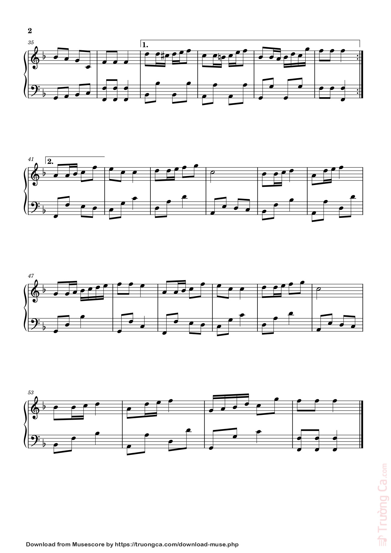 Page 2 of Sheet music PDF Ngày Xuân Long Phụng Sum Vầy Sheet Piano - Bích Phương