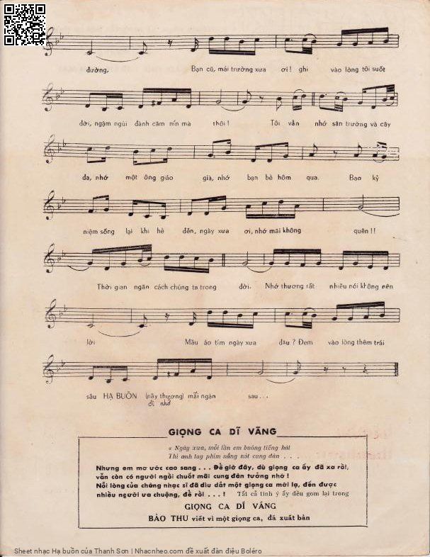 Page 3 of Sheet music PDF Hạ buồn - Thanh Sơn