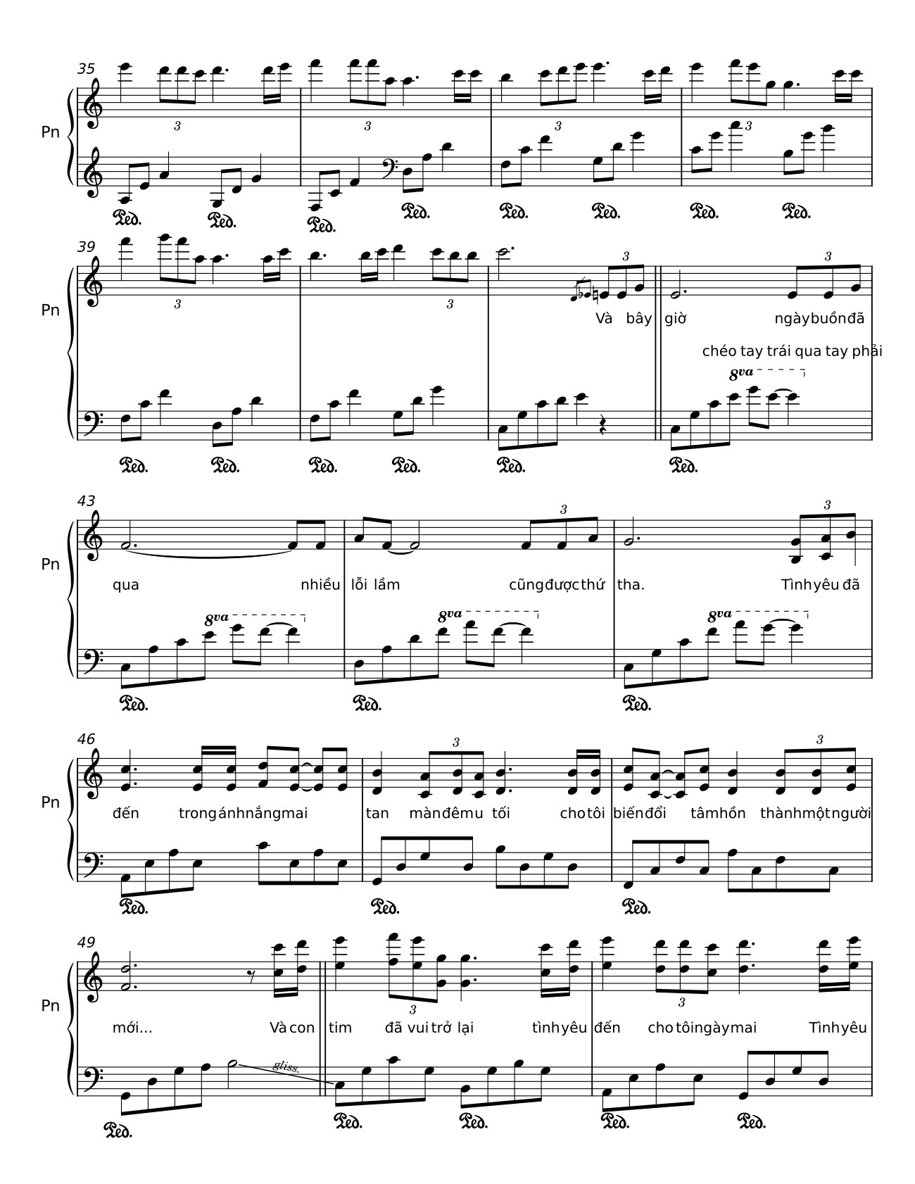 Page 3 of Sheet music PDF VÀ CON TIM ĐÃ VUI TRỞ LẠI Sheet Piano - Đức Huy