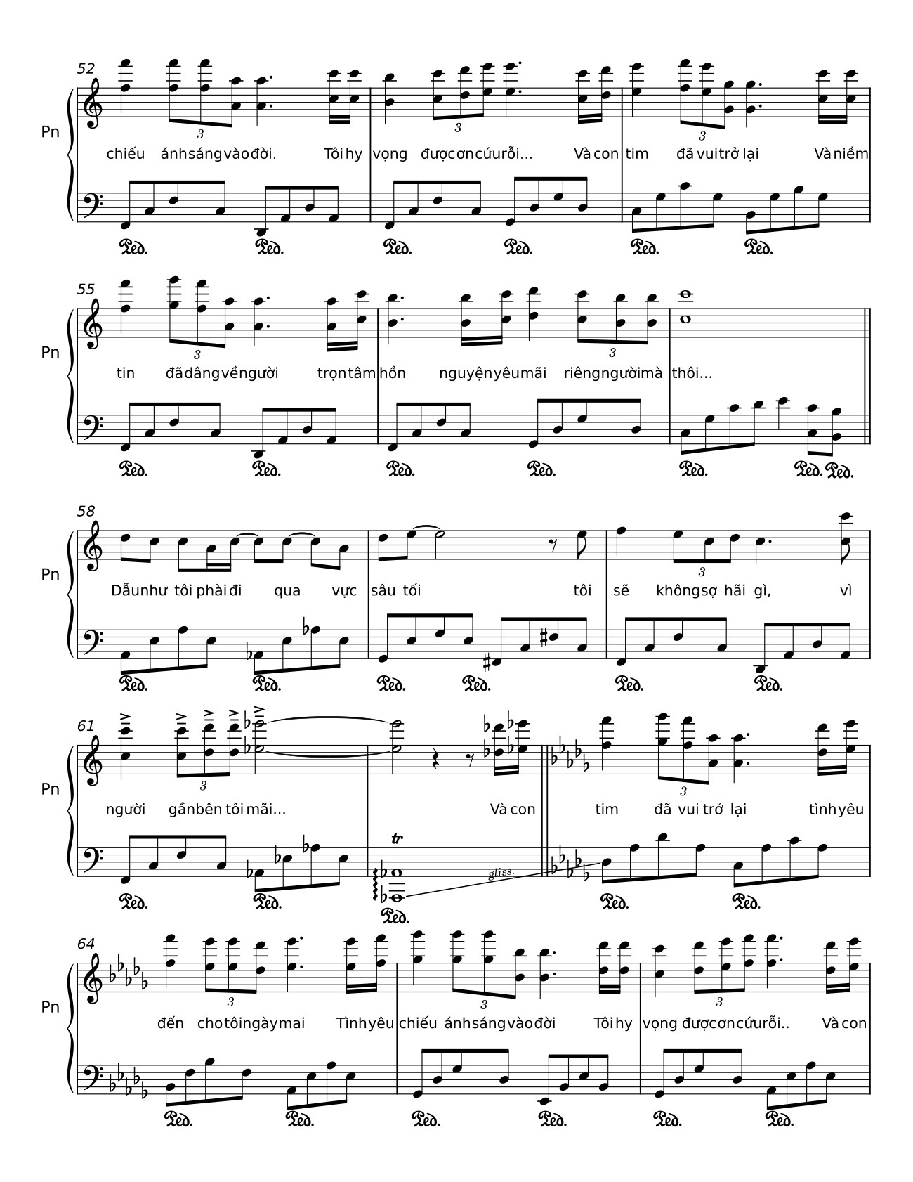 Page 4 of Sheet music PDF VÀ CON TIM ĐÃ VUI TRỞ LẠI Sheet Piano - Đức Huy