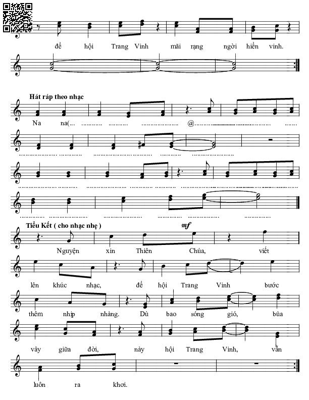 Page 3 of Sheet music PDF Bài ca Trang Vinh - Phạm Nhật JEB