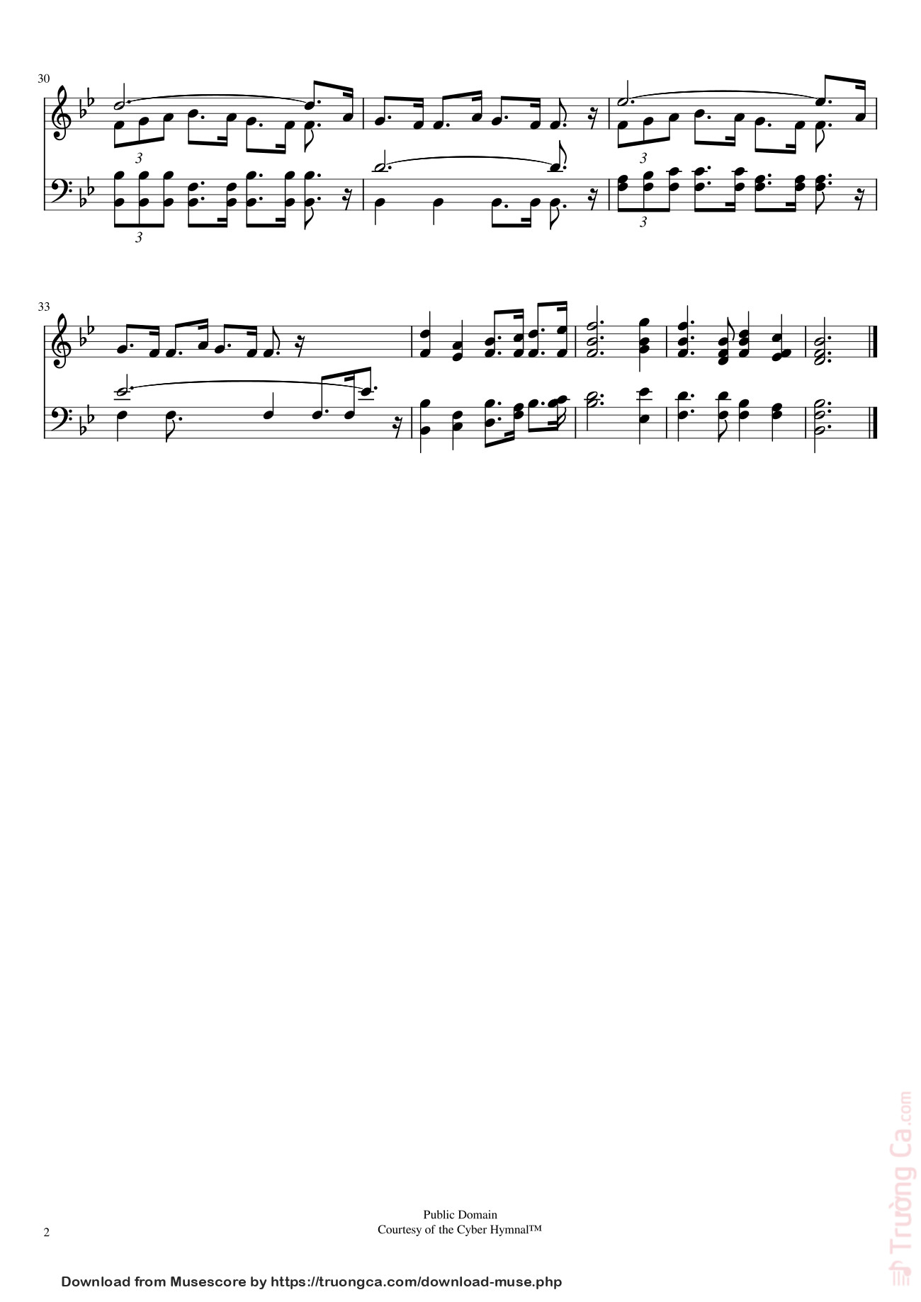 Page 2 of Sheet music PDF All Hail to Thee, Immanuel! Sheet Piano - Isaac Watts