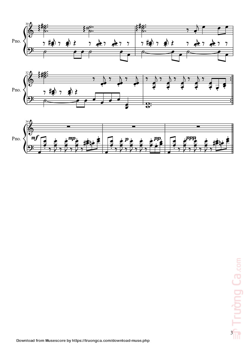 Page 3 of Sheet music PDF Faron Woods Sheet Piano - EpicGamer02