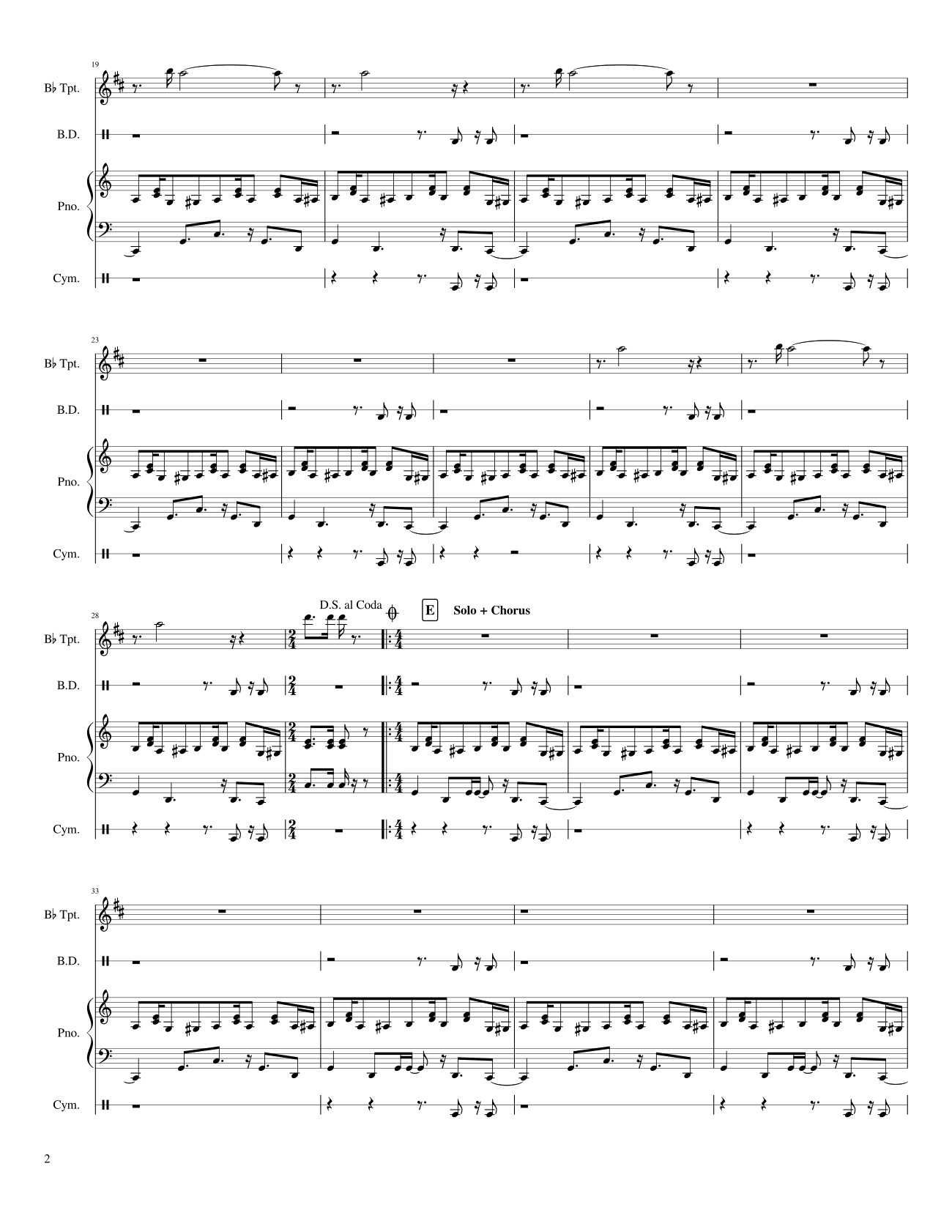 Page 2 of Sheet music PDF El Alacran Sheet Piano - Redhairedlion