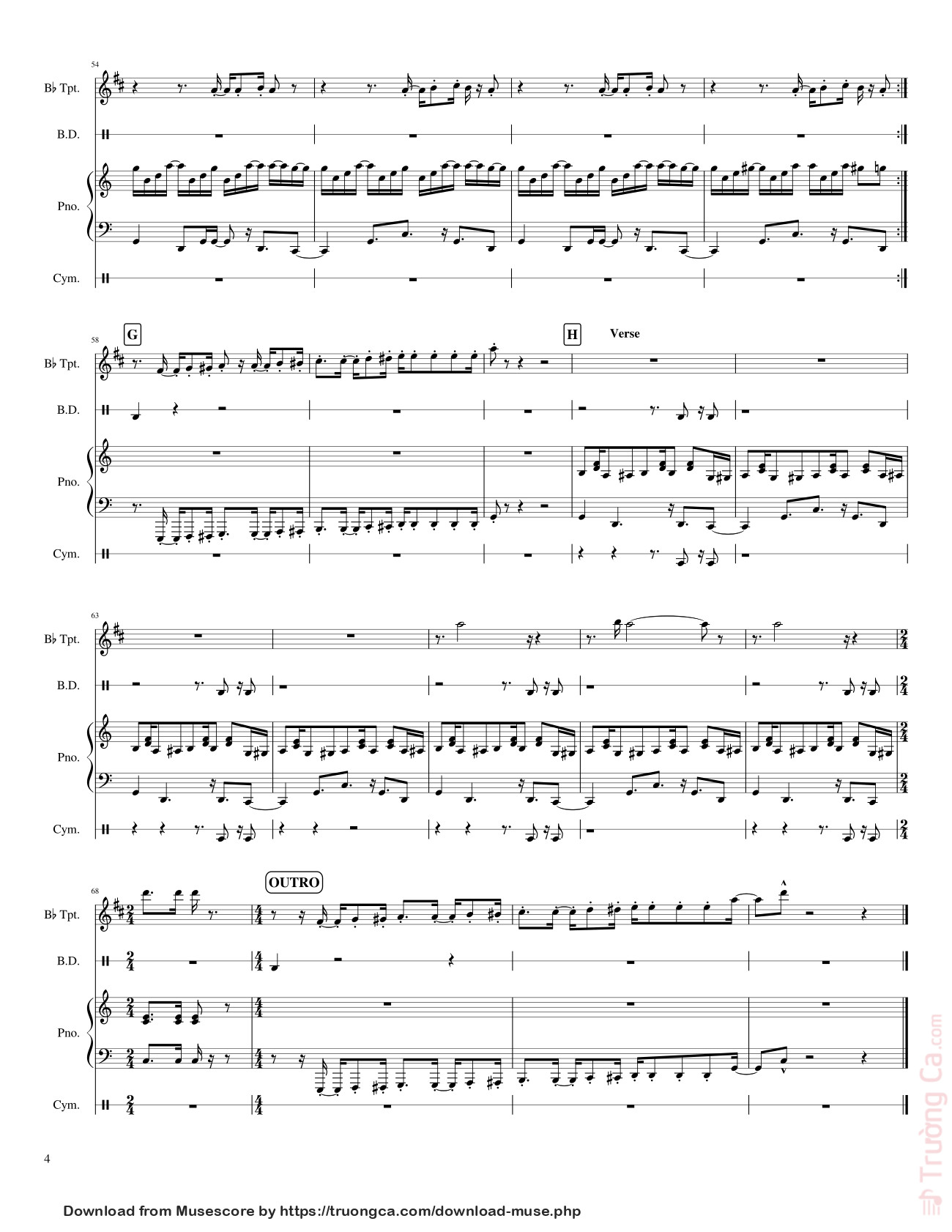 Page 4 of Sheet music PDF El Alacran Sheet Piano - Redhairedlion