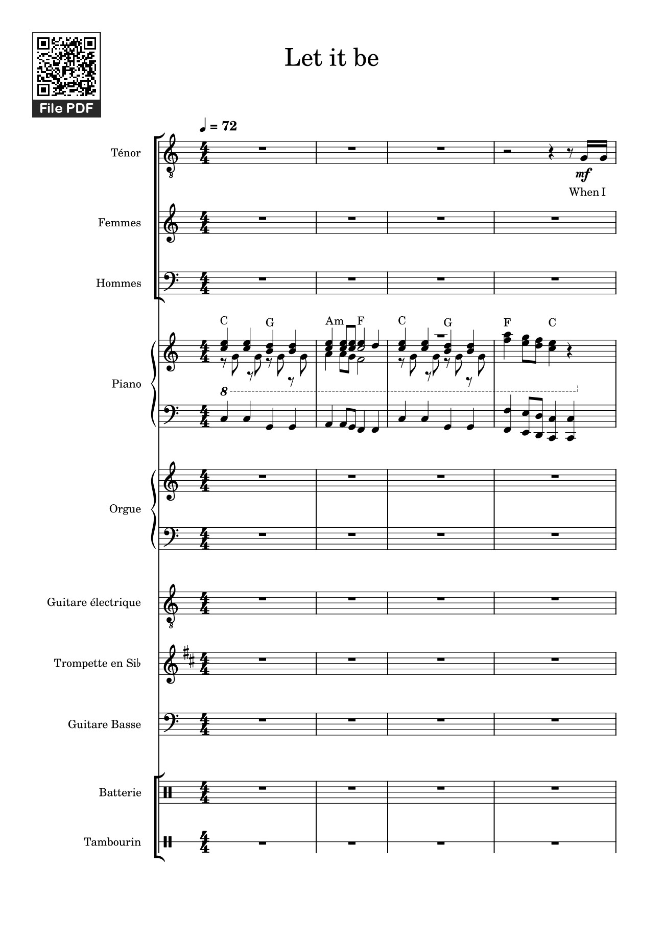 Sheet PDF of Let it be (hợp xướng)