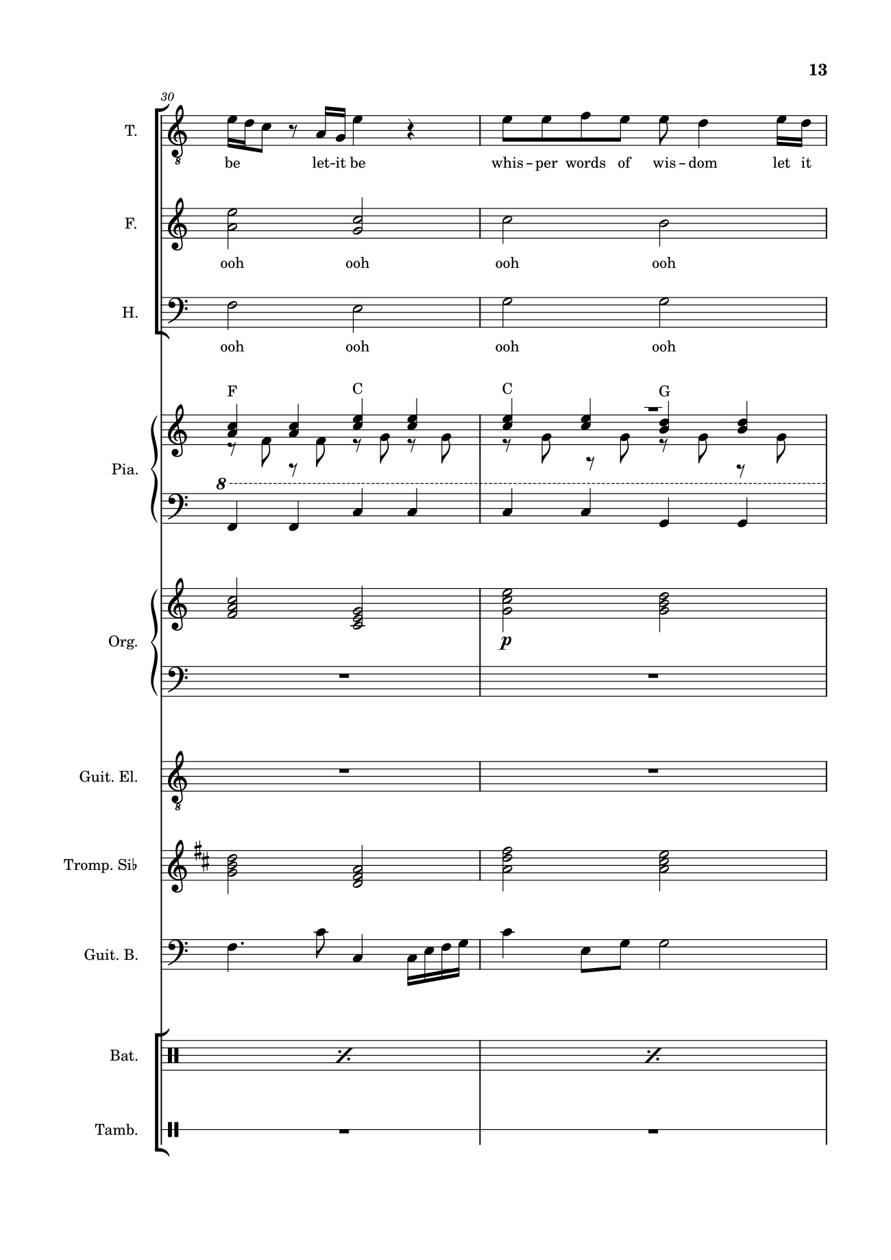 Page 13 of Sheet music PDF Let it be (hợp xướng) - Albert Jean-Paul