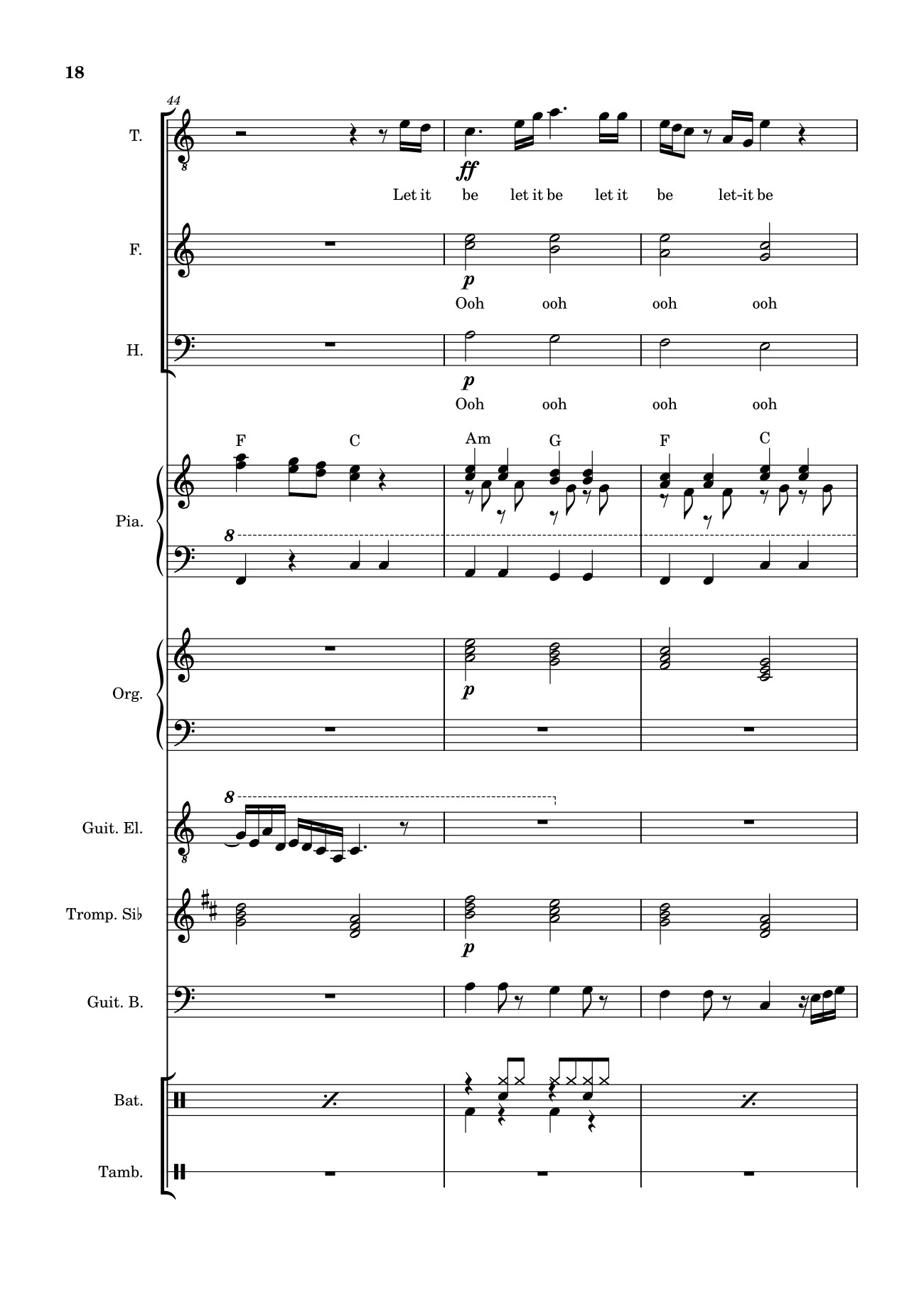 Page 18 of Sheet music PDF Let it be (hợp xướng) - Albert Jean-Paul