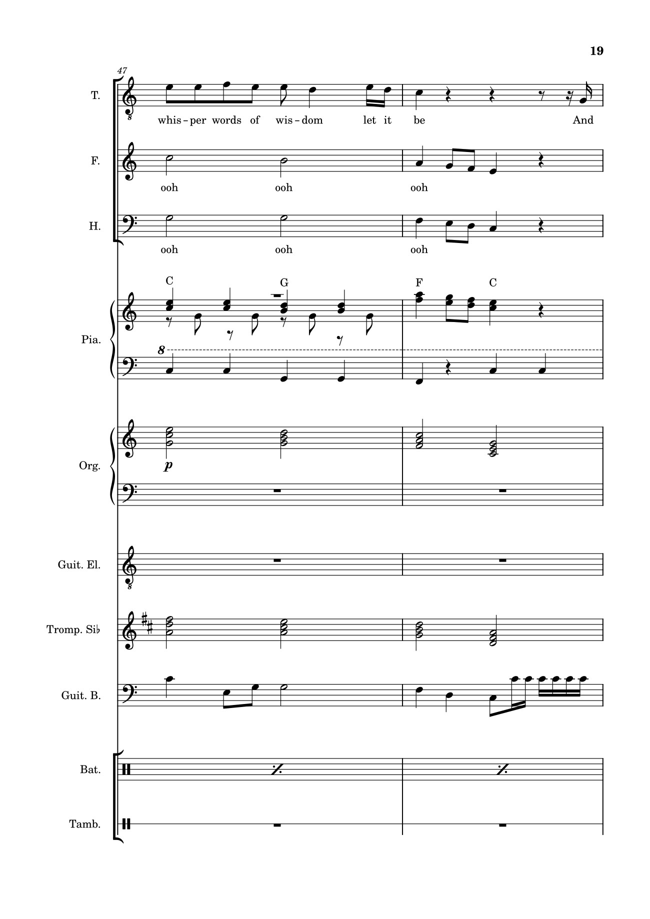 Page 19 of Sheet music PDF Let it be (hợp xướng) - Albert Jean-Paul