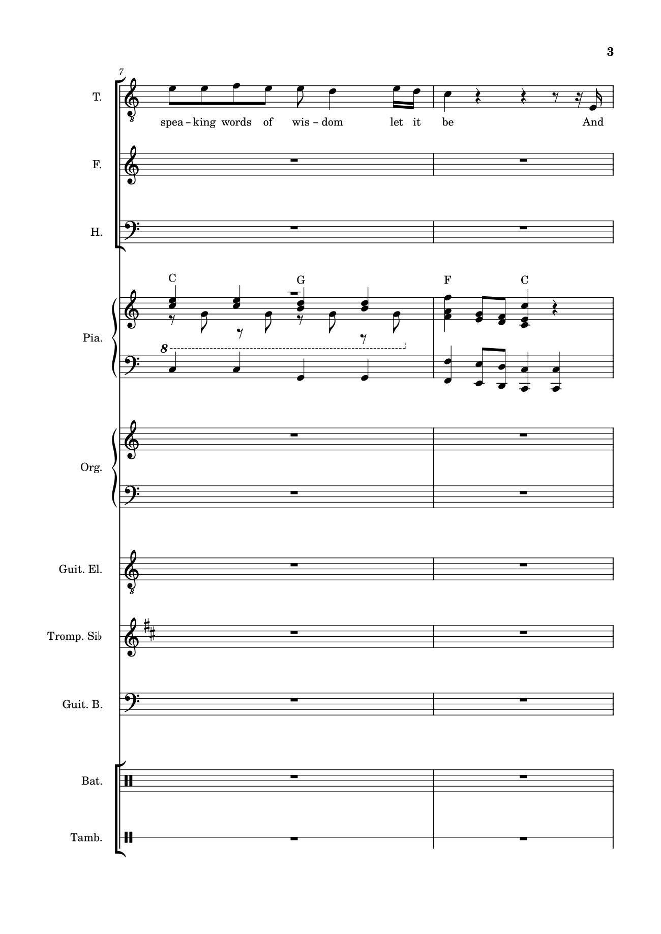 Page 3 of Sheet music PDF Let it be (hợp xướng) - Albert Jean-Paul