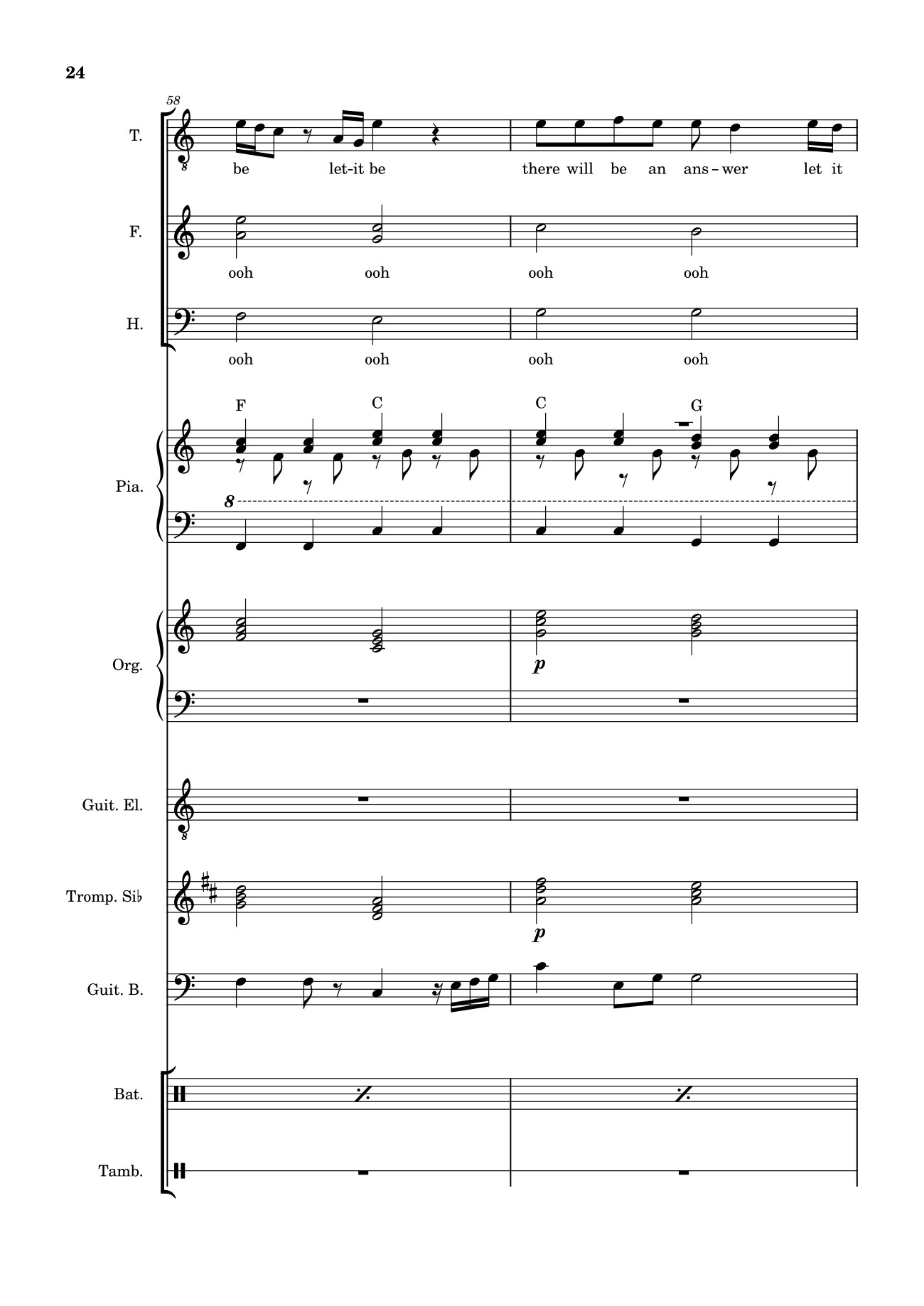 Page 24 of Sheet music PDF Let it be (hợp xướng) - Albert Jean-Paul
