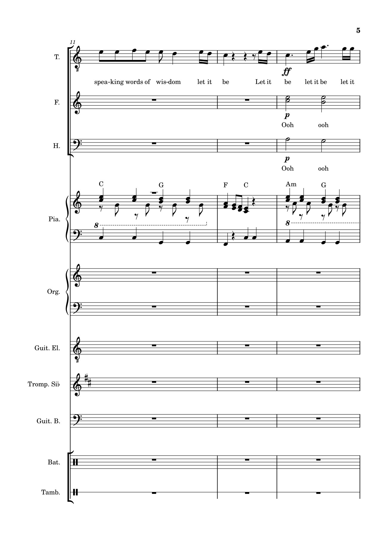 Page 5 of Sheet music PDF Let it be (hợp xướng) - Albert Jean-Paul