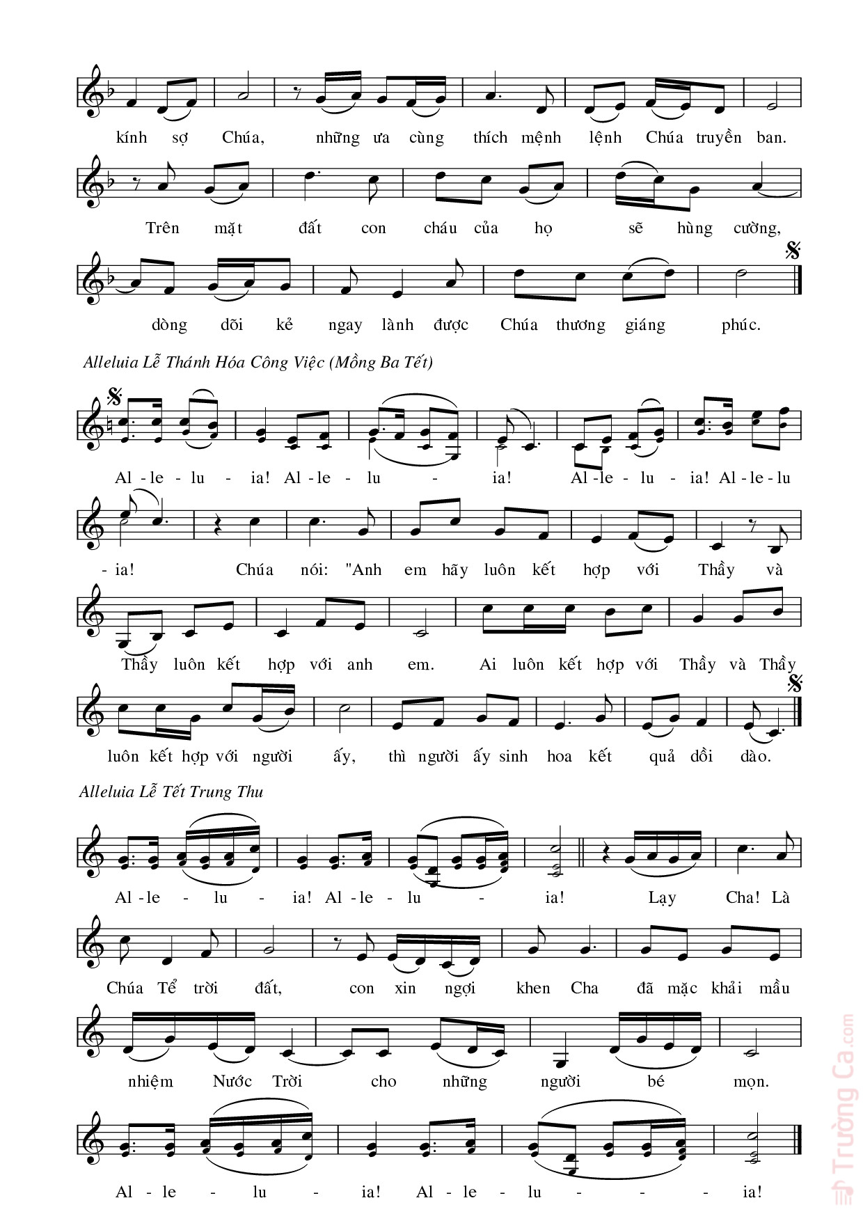 Page 2 of Sheet music PDF Alleluia (Lễ Truyền Thống) - Hải Nguyễn