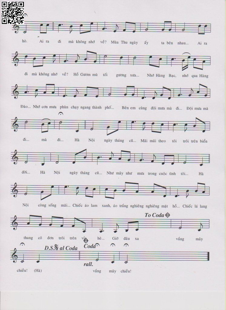 Page 2 of Sheet music PDF Hà Nội ngày tháng cũ - Song Ngọc
