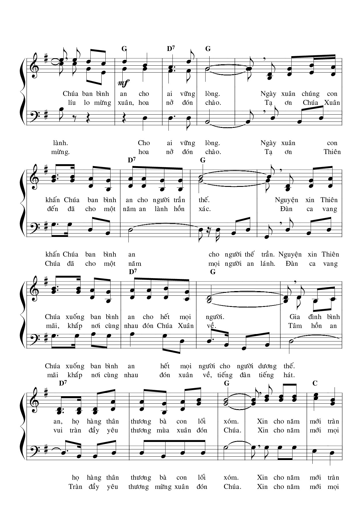 Page 2 of Sheet music PDF Cảm tạ Chúa Xuân - Quang Huy