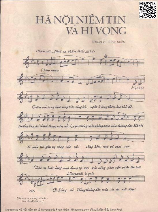 Page 2 of Sheet music PDF Hà Nội niềm tin và hy vọng - Phan Nhân