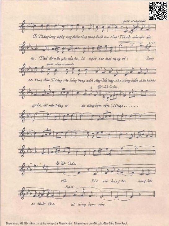 Page 3 of Sheet music PDF Hà Nội niềm tin và hy vọng - Phan Nhân