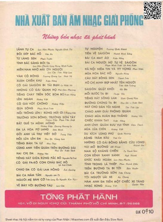 Page 4 of Sheet music PDF Hà Nội niềm tin và hy vọng - Phan Nhân