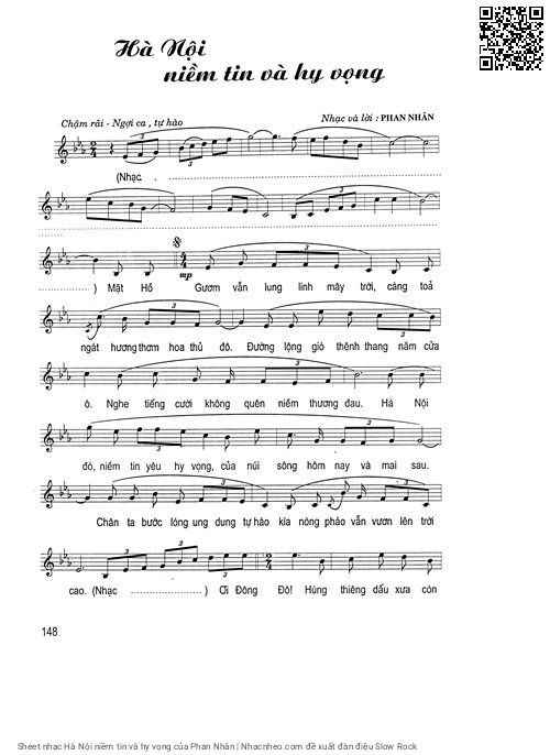 Page 5 of Sheet music PDF Hà Nội niềm tin và hy vọng - Phan Nhân