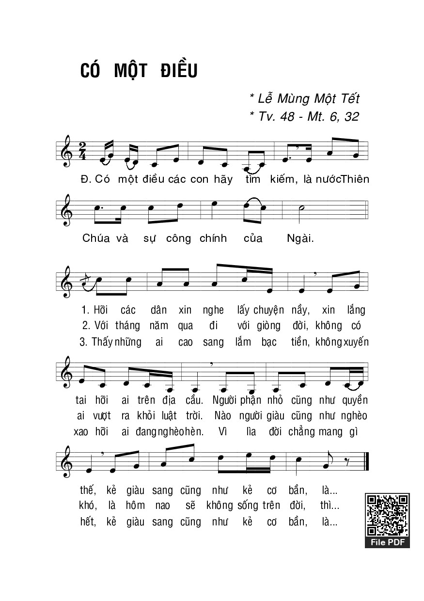 Sheet PDF of Có một điều