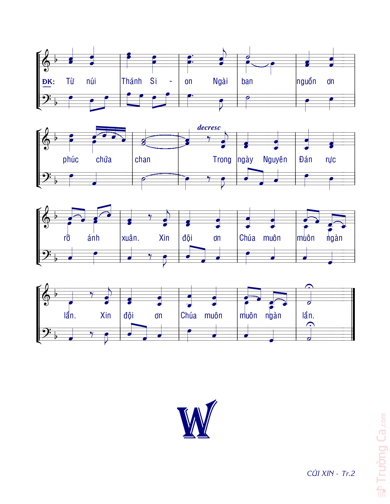 Page 2 of Sheet music PDF Cúi xin (Tv. 133) - Trần Anh Linh