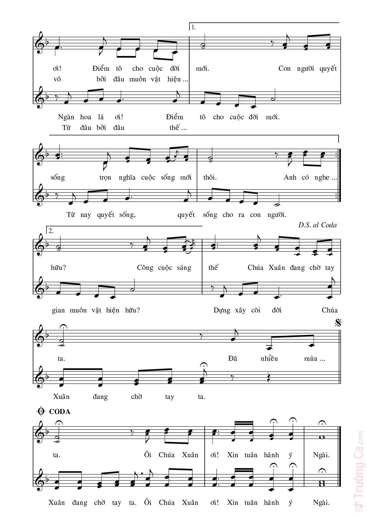 Page 2 of Sheet music PDF Cũng thì mùa xuân - Lâm Thanh