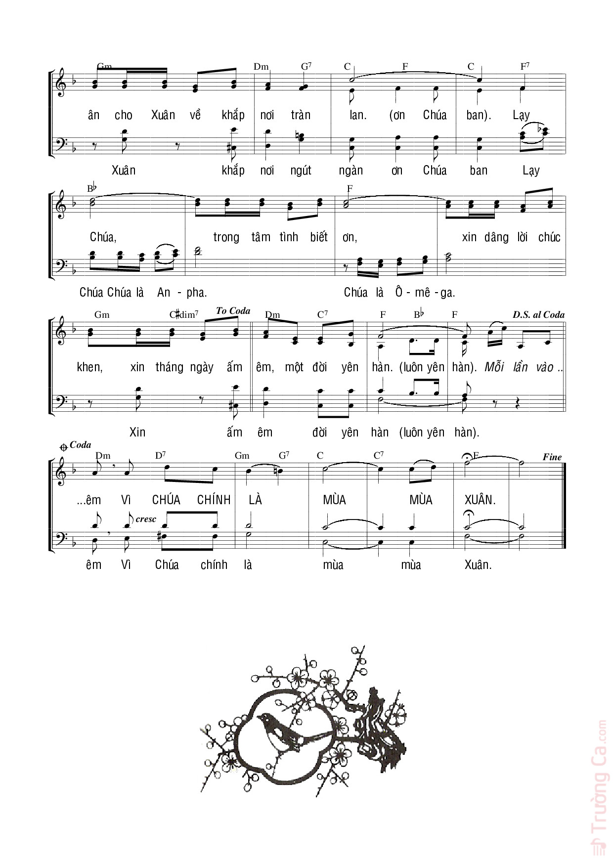 Page 3 of Sheet music PDF Chúa chính là mùa xuân (4 bè) - Thế Thông