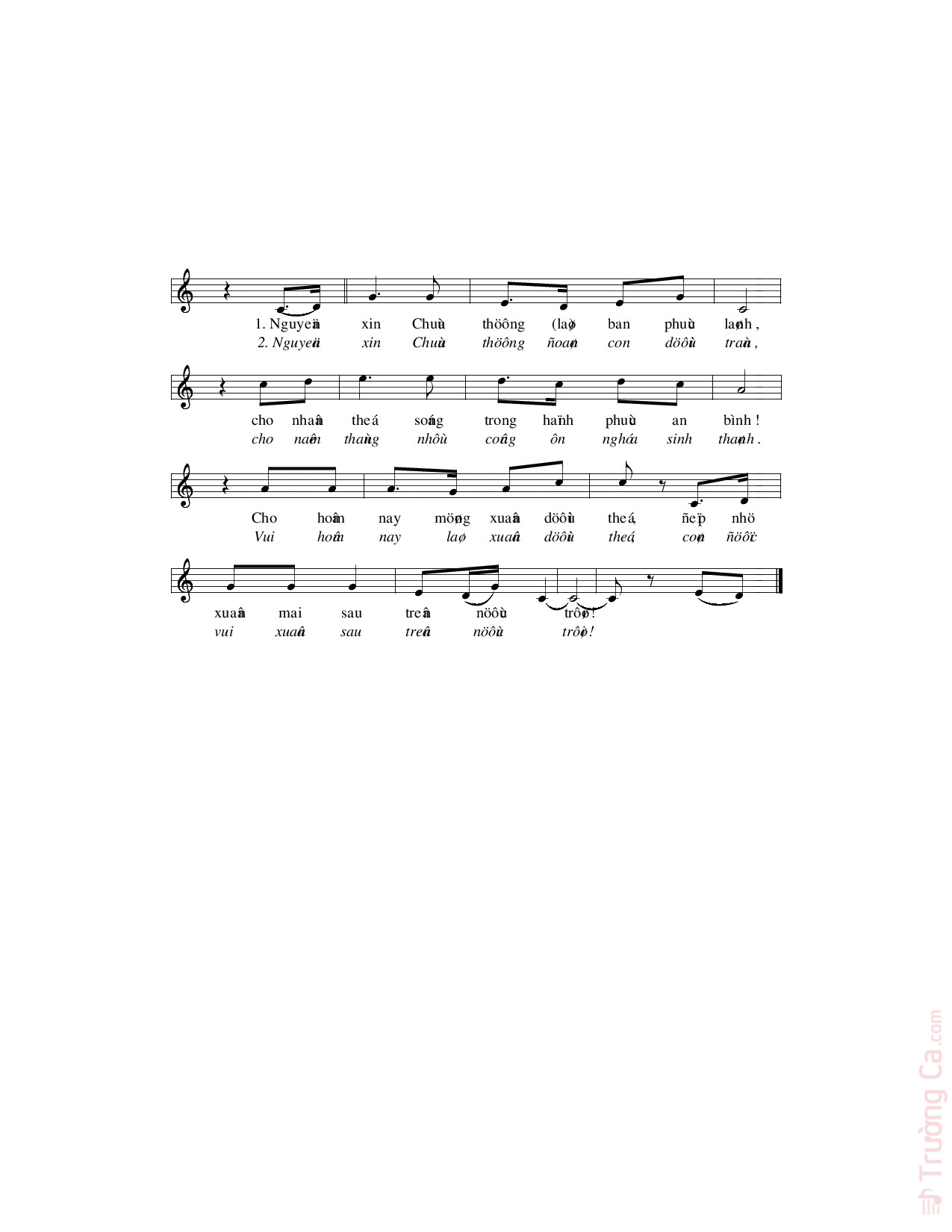 Page 3 of Sheet music PDF Chúa là mùa xuân - Hải ÁnhChúa là mùa xuânPhan Trường Nguyên
