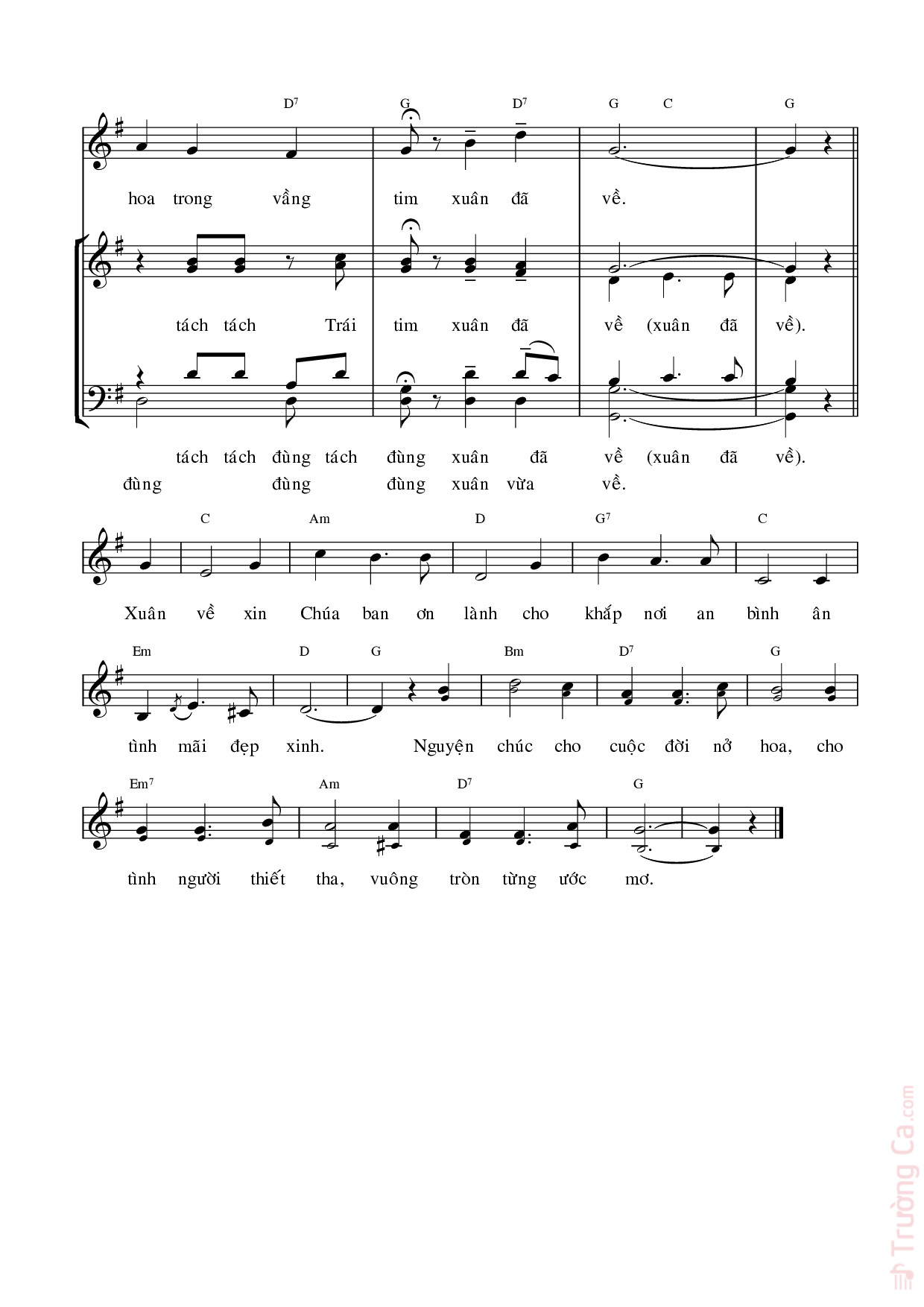 Page 2 of Sheet music PDF Chúc xuân. 1 - Nguyễn Duy