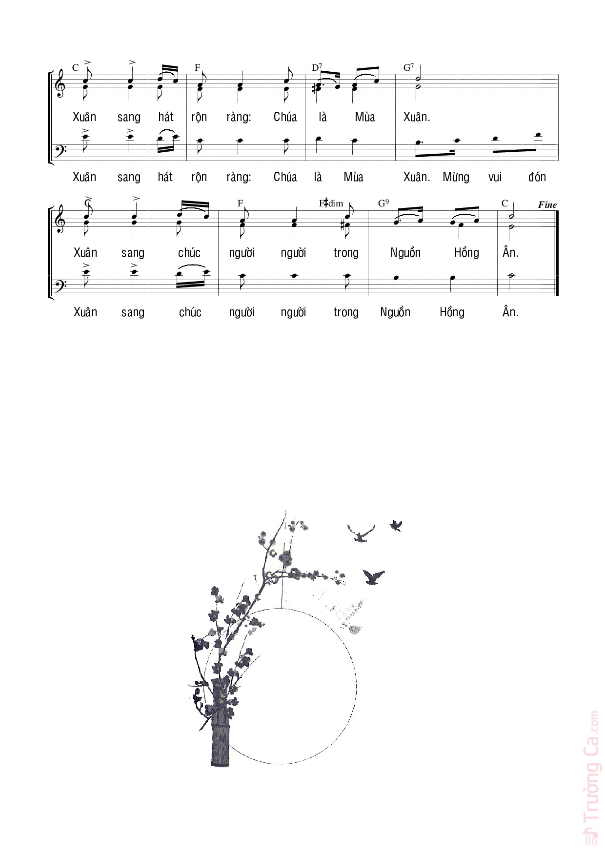 Page 2 of Sheet music PDF Chúc xuân - Thế Thông