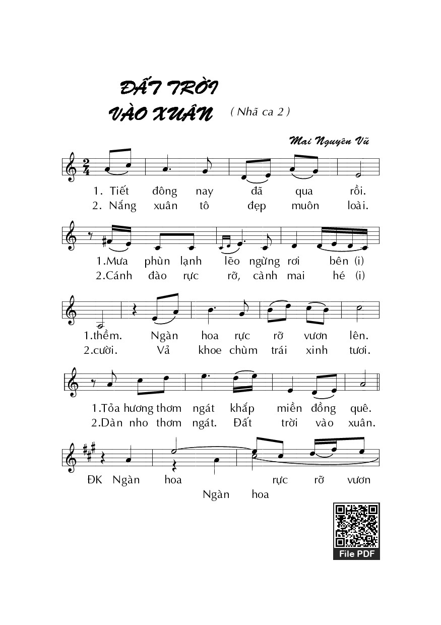 Sheet PDF of Đất trời vào xuân