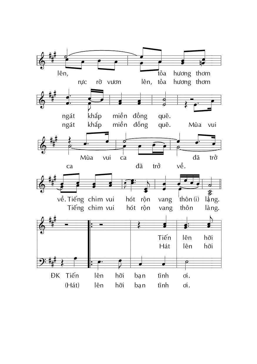 Page 2 of Sheet music PDF Đất trời vào xuân - Mai Nguyên Vũ