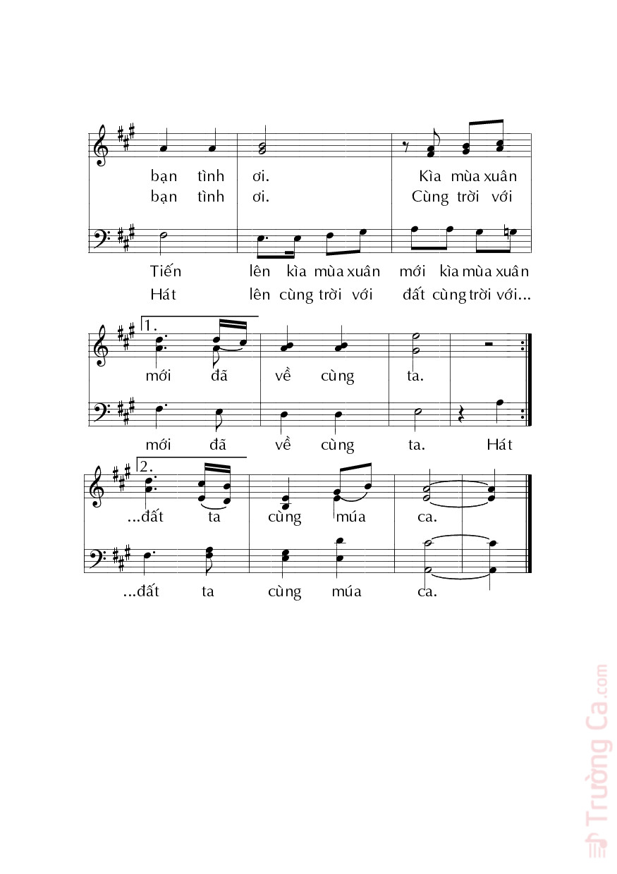 Page 3 of Sheet music PDF Đất trời vào xuân - Mai Nguyên Vũ
