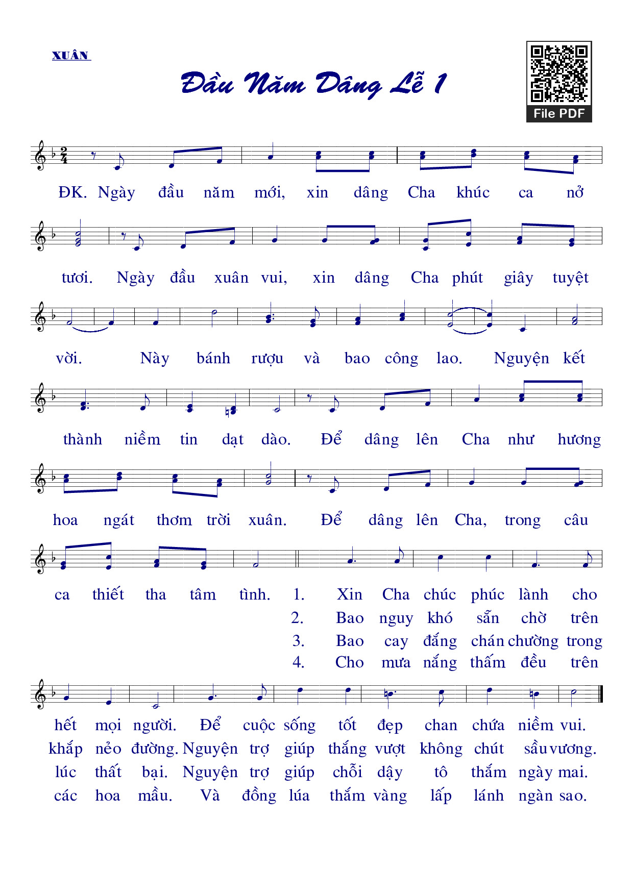 Đầu năm dâng lễ 1