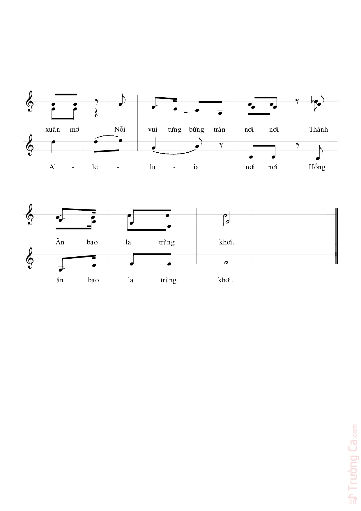 Page 2 of Sheet music PDF Đoản khúc mùa xuân - Trầm Thiên Thu