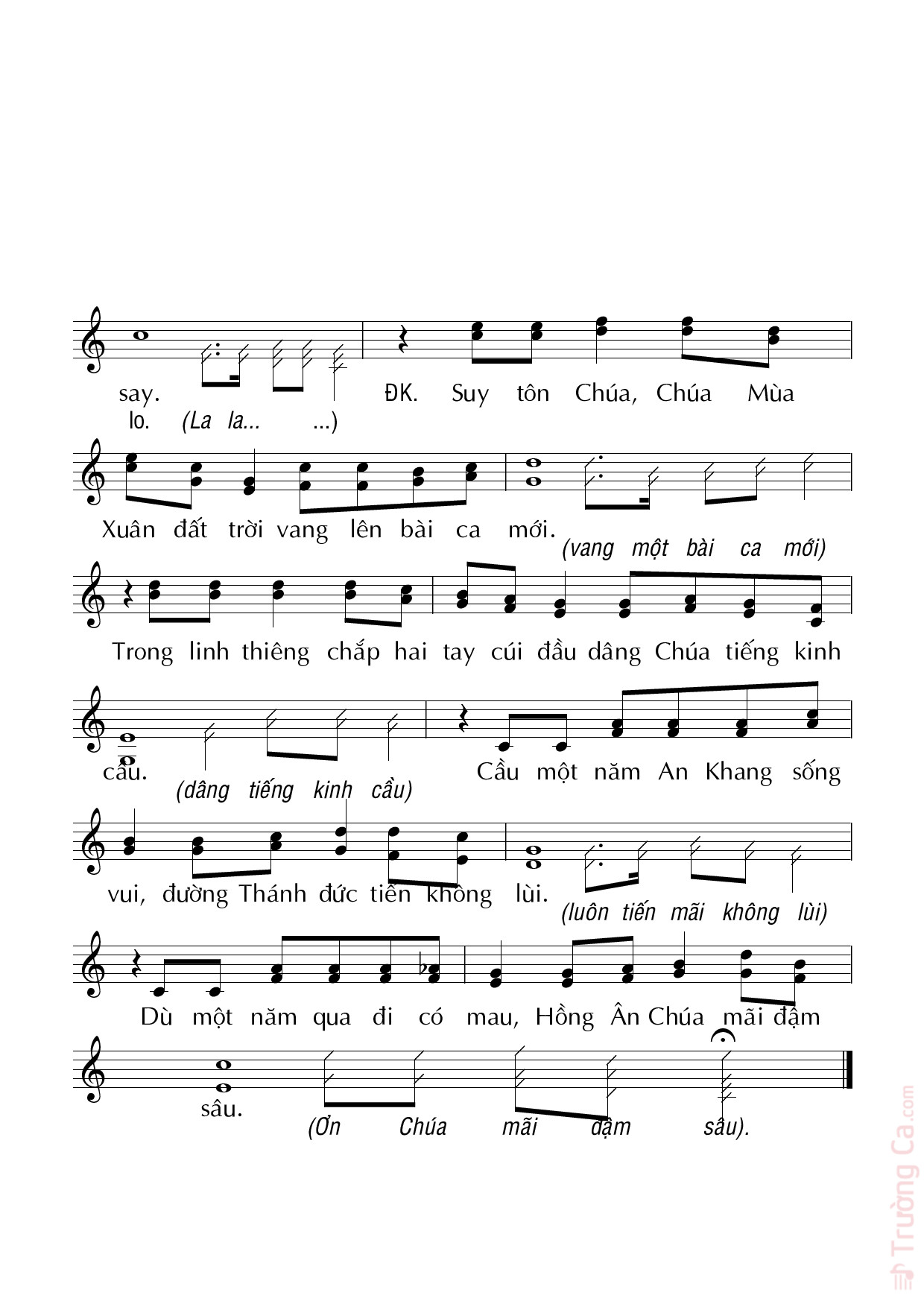 Page 2 of Sheet music PDF Đón mùa xuân mới - Duy Linh PHN