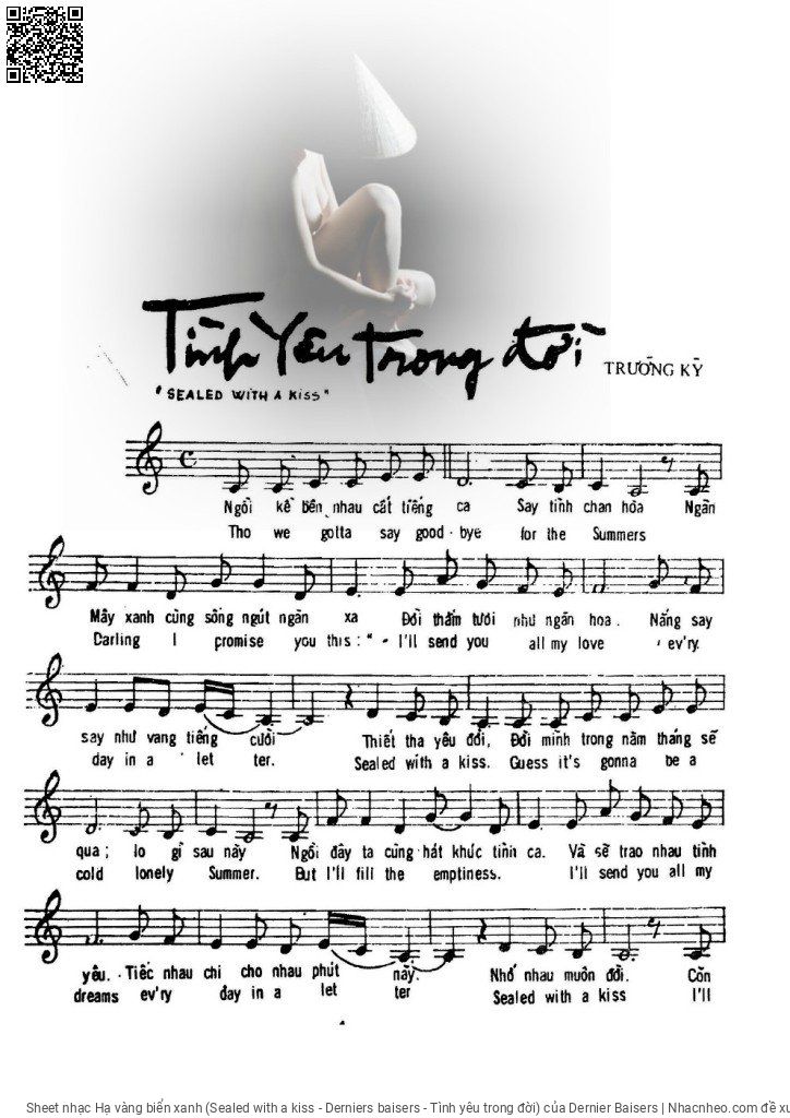 Page 6 of Sheet music PDF Hạ vàng biển xanh (Sealed with a kiss - Derniers baisers - Tình yêu trong đời) - Dernier Baisers