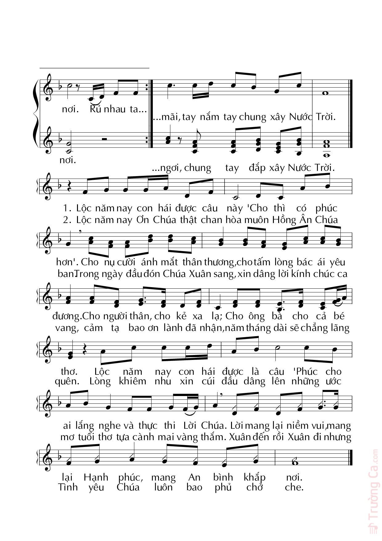 Page 2 of Sheet music PDF Hái lộc đầu năm - Duy Linh PHN