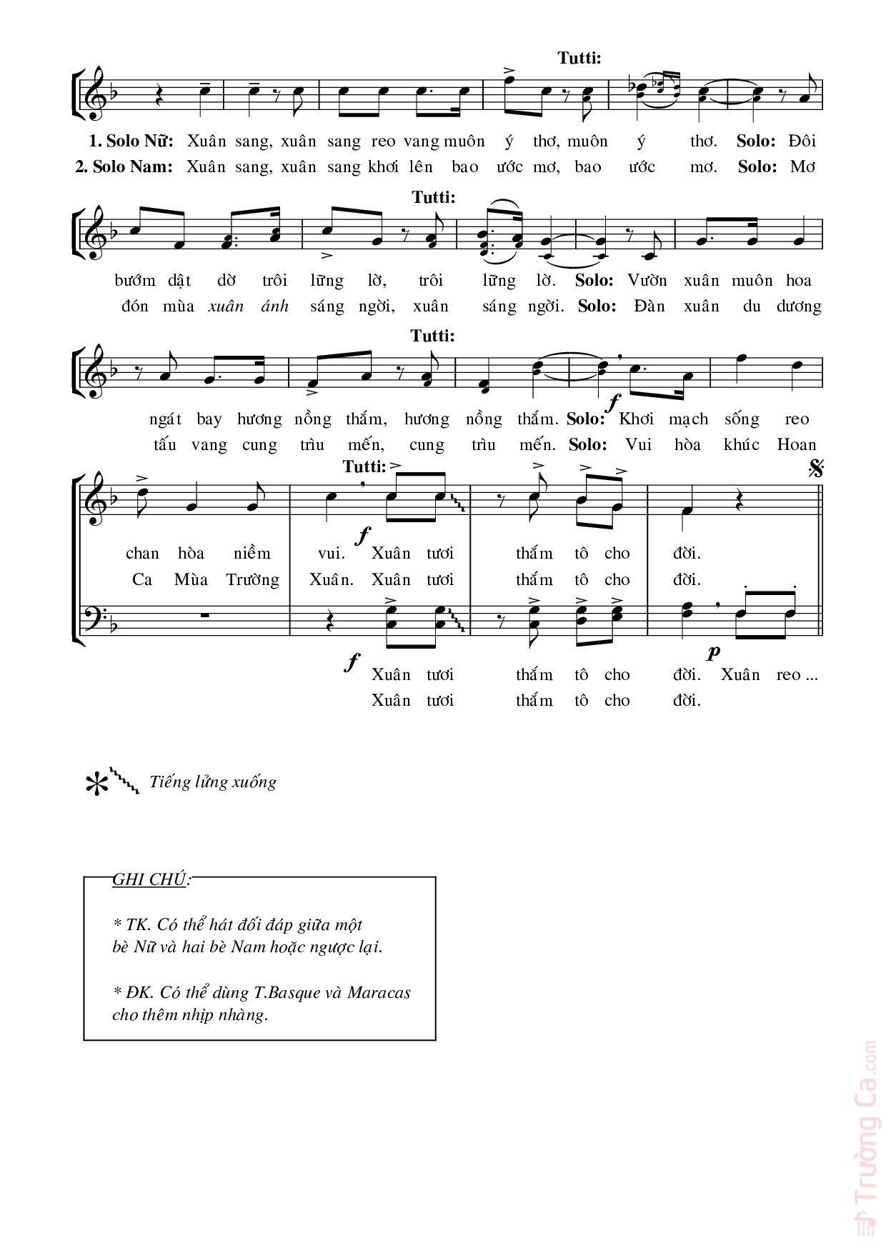 Page 3 of Sheet music PDF Hoan ca mùa trường xuân - Hải Linh
