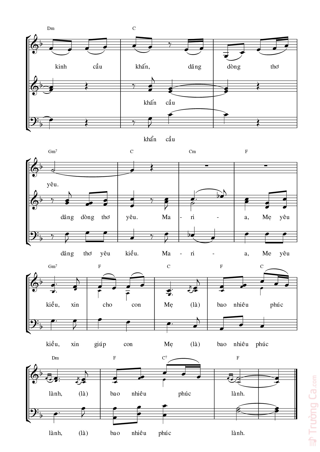 Page 3 of Sheet music PDF Hương xuân. 1 - Kim Long (thơ: Xuân Ly Băng)